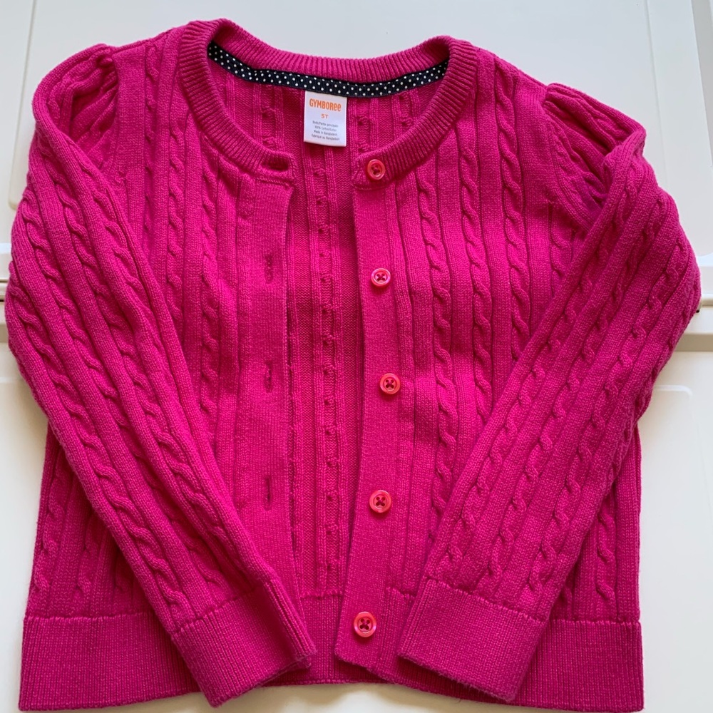 Gymboree Girls Cable Knit Cardigan 5T